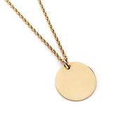 ARDEN - customizable necklace gold medal 26mm